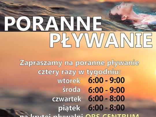 Poranne pływanie w Lędzinach