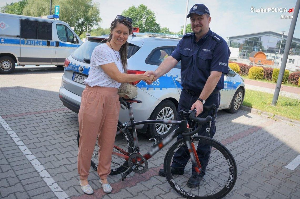 Policjanci z Bierunia odzyskali rower skradziony znanej biathlonistce