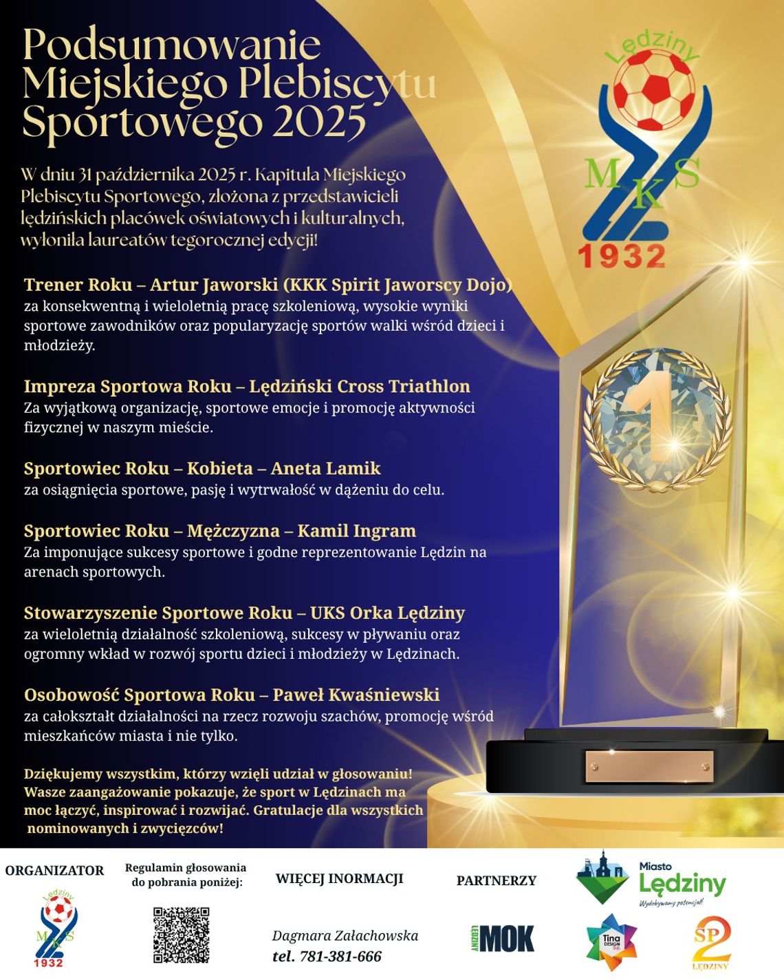 Sportowe osobowości 2025 w Lędzinach