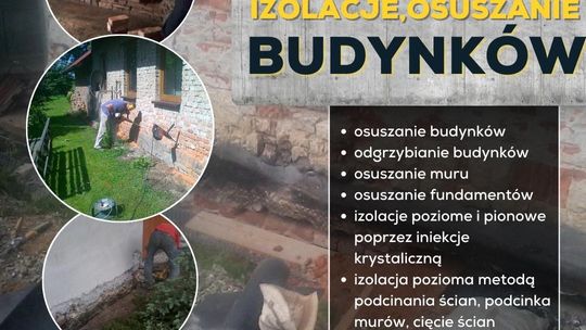 Kompleksowa obsługa osuszania i izolacji murów Śląsk/Małopolska