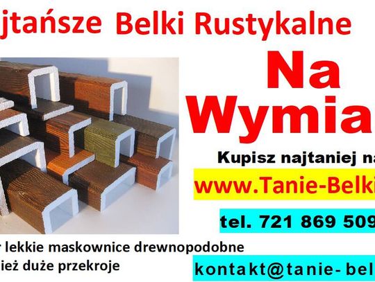 tanie belki rustykalne Na Wymiar maskownice styropianowe imitacja drewna