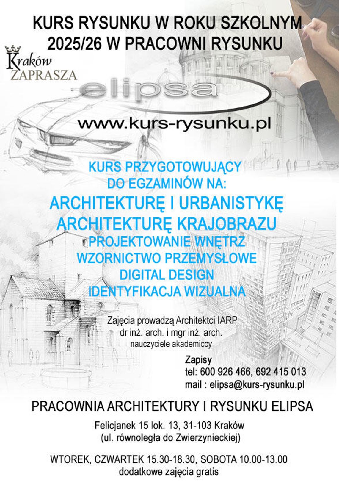 Kurs Rysunku Architektura zapisy na rok szkolny 2025/2026 Kurs Rysunku Architektura zapisy na rok szkolny 2025/2026