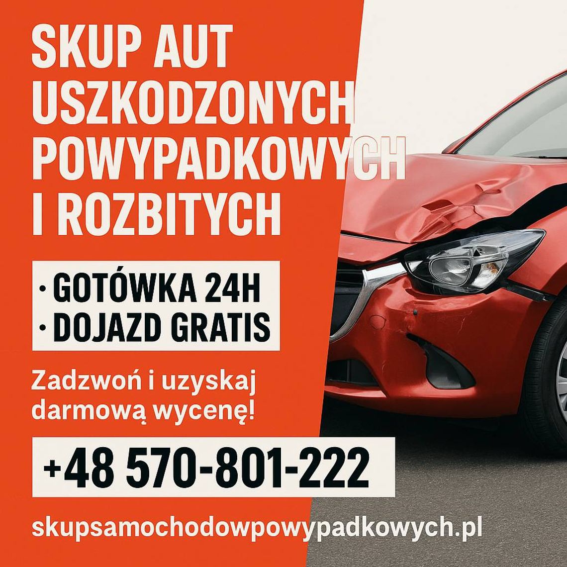 Skup aut uszkodzonych Bieruń /Śląskie, skup aut po kolizji