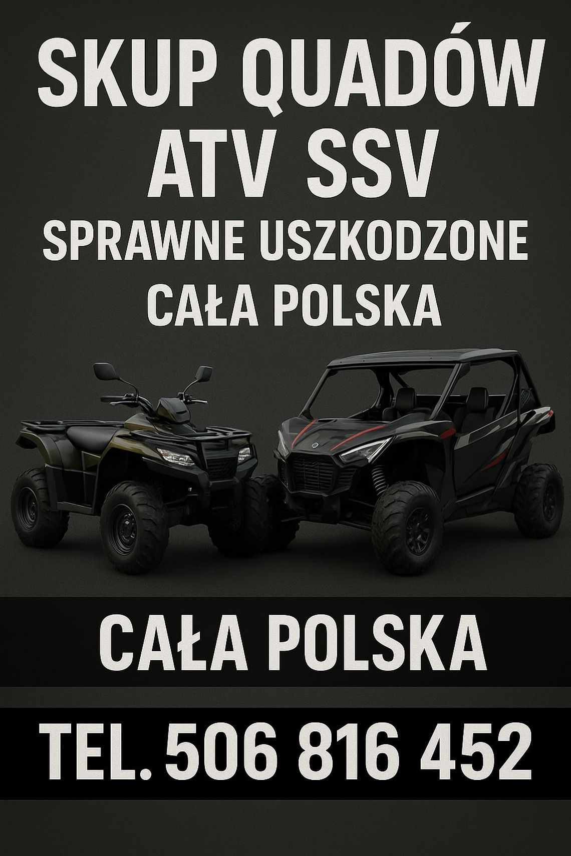 SKUP MOTOCYKLI MOTOROWERÓW SKUTERÓW QUADÓW ATV