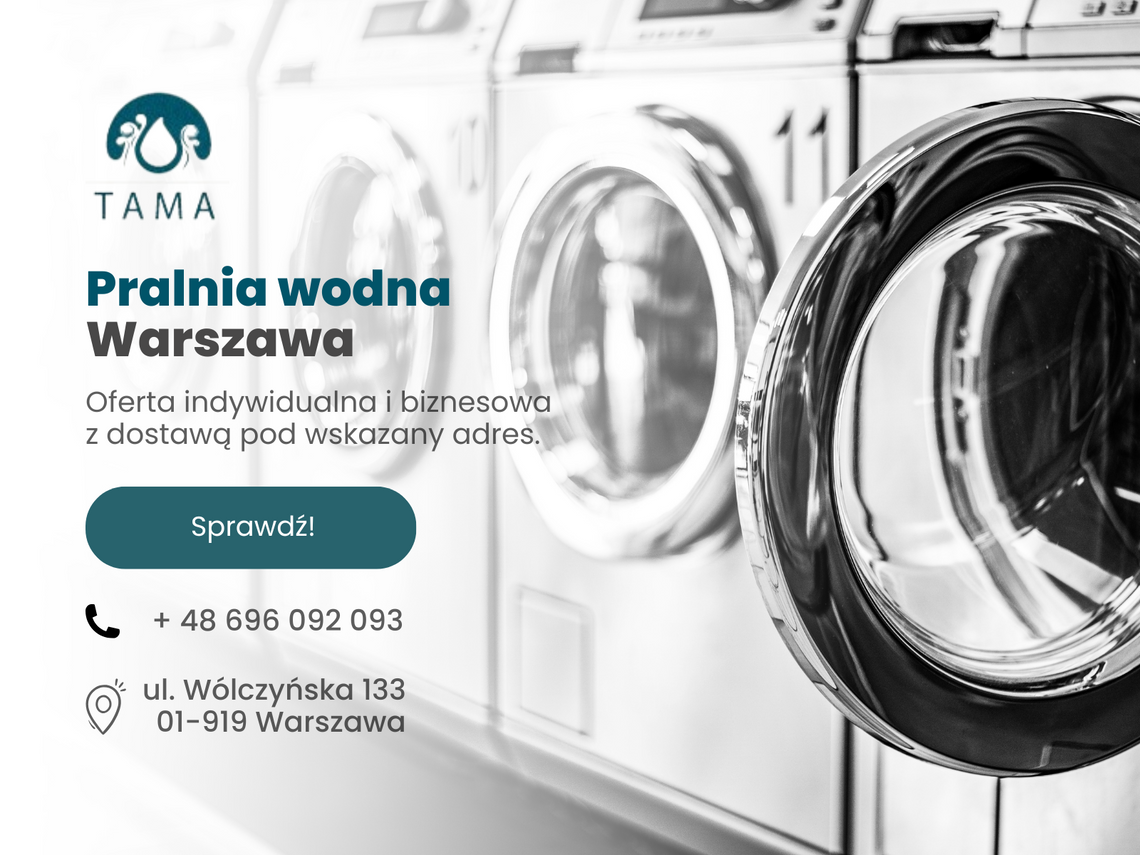 TAMA - Pralnia Warszawa | Pralnia Wodna Warszawa Bielany